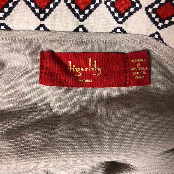 Tigerlily M 12 Aztec Print Stretchy Bodycon Skirt Pull On Knee Length - Picture 4 of 6